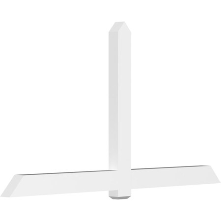 Ekena Millwork Eugene Architectural Grade PVC Gable Bracket, 96"W x 52"H x 4"D x 6"F, 13/12 Pitch GBP096X52X0406EUG00